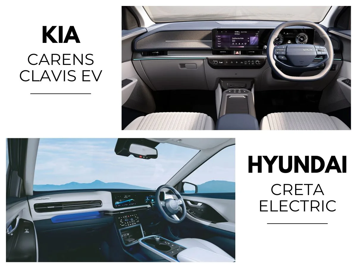 2025 hyundai creta electric vs kia carens clavis ev interior features aryan