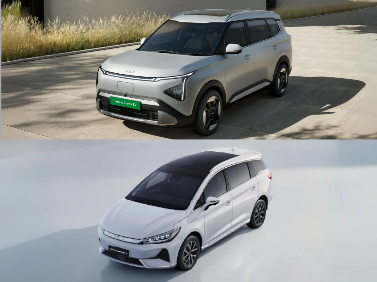 Kia Carens Clavis EV vs BYD eMax 7 comparison