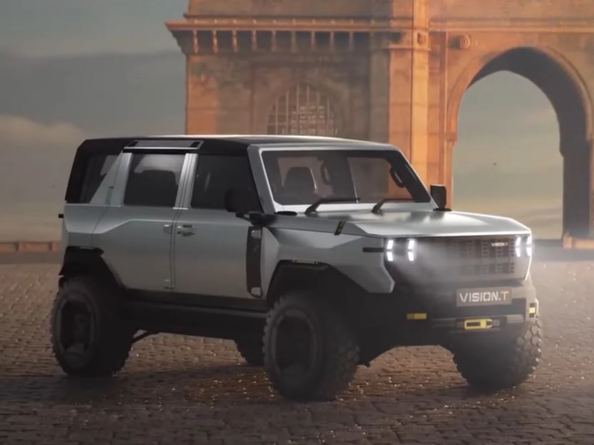 mahindra vision t concept suv front three quarters