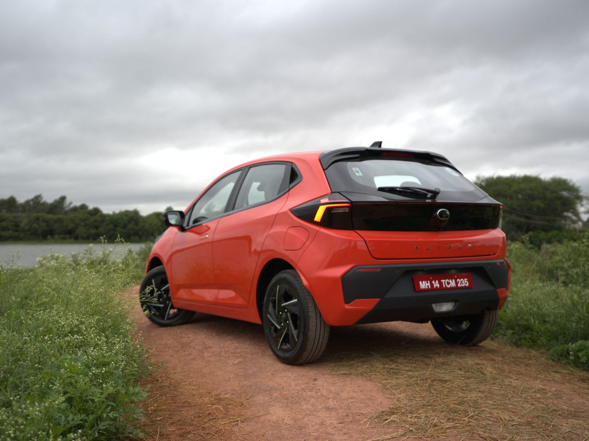 tata altroz 2025 review facelift rear three quarters design car photography 101 aryan