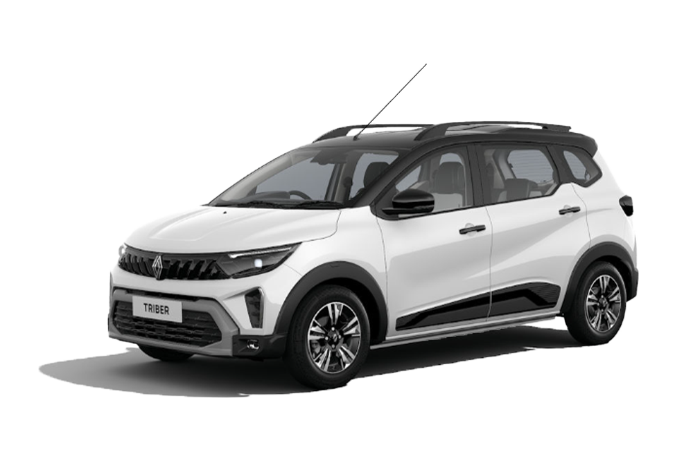 Renault Triber Ice Cool White with Mystery Black Roof